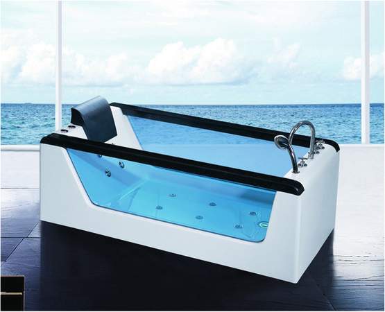 Гидромассажная ванна с боковыми стеклянными стенками SR5B009